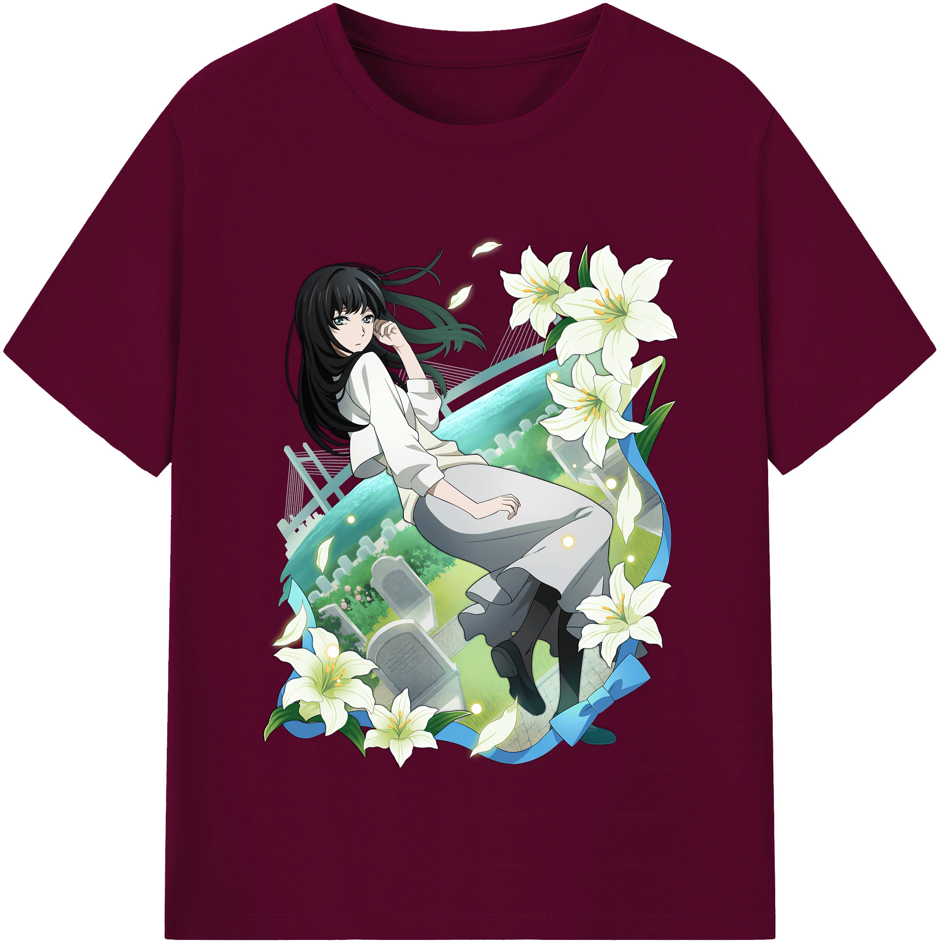 （画像用） 文豪ストレイドッグス Bungo Stray Dogs レディースカジュアルプリントTシャツ（綿100％）